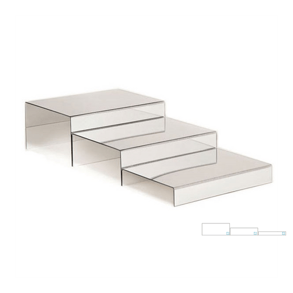 Staircase display with 3 levels for Acrylic Mirrored Buffet